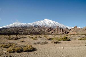 Snowy mountain landscape photo