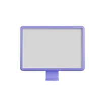 personal computer icon. 3d render illustration png