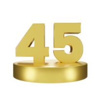 number 45 on the golden podium png