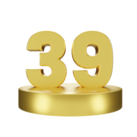 number 39 on the golden podium png