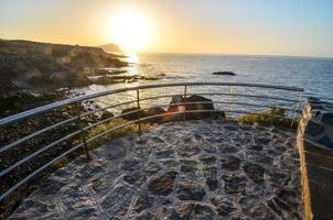 Sunset over the sea photo