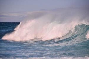 enormes olas del mar foto