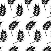 Seamless pattern with wheat ears vector illustration