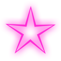 stjärna neon rosa png