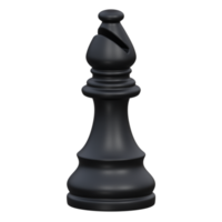 bispo 3d render ícone ilustração com transparente fundo, xadrez jogos png
