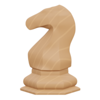 knight 3d render icon illustration with transparent background, chess game png