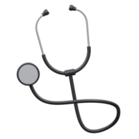 stethoscoop 3d geven icoon illustratie met transparant achtergrond, Gezondheid en medisch png