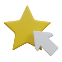 rating click 3d render icon illustration with transparent background png