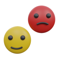 smiley feedback 3d render icon illustration with transparent background png
