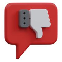 dissatisfaction 3d render icon illustration with transparent background png