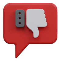dissatisfaction 3d render icon illustration with transparent background png