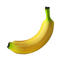 3d plátano aislado en transparente antecedentes png