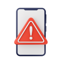 3d notification icône illustration png