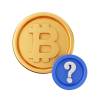 3d bitcoin criptomoneda icono ilustración png