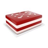 3d rendering cheesecake with coconut icon. 3d render milk sweet dessert icon. Cheesecake with coconut. png