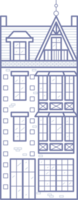 gammal europeisk hus. arkitektur av de nederländerna. översikt illustration png