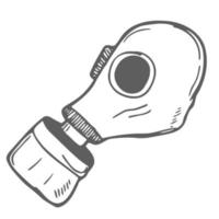 Gas mask Vector illustration. Hand drawn doodle sketch