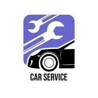 Car logo in simple line graphic design template vector