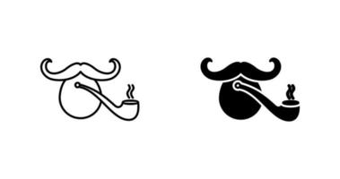 Pirate with Smoking Pipe Vector Icon