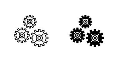 icono de vector de múltiples ruedas dentadas