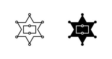 Sherrif Badge Vector Icon