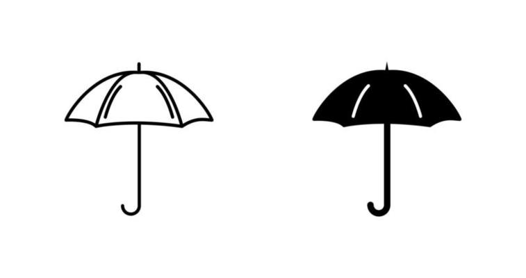 Umbrella Black And White Vector Art, Icons, and Graphics for Free Download