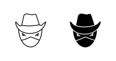 icono de vector de bandido