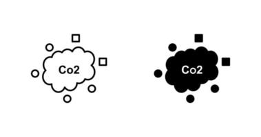 c icono de vector de dióxido de carbono