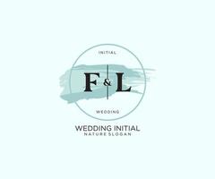 Initial FL Letter Beauty vector initial logo, handwriting logo of initial signature, wedding, fashion, jewerly, boutique, floral and botanical with creative template for any company or business.