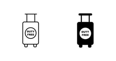 Duty Free Luggage Vector Icon