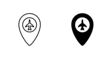 Airport Location Vector Icon