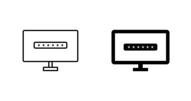 icono de vector de contraseña del sistema