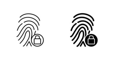 Fingerprint Lock Vector Icon