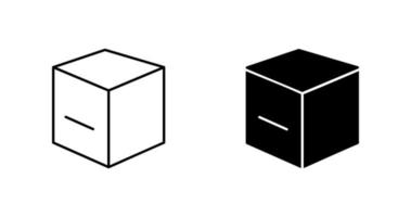 icono de vector de cubo