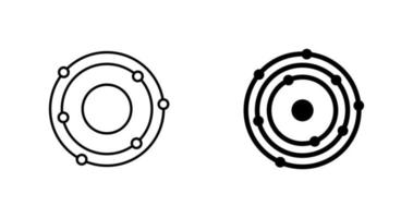 icono de vector de estructura atómica