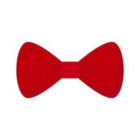 Red bow isolated on white background. Bow tie for man. vector