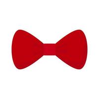 Red bow isolated on white background. Bow tie for man. vector