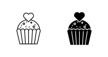 icono de vector de cupcake