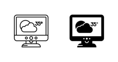 icono de vector de pronóstico del tiempo