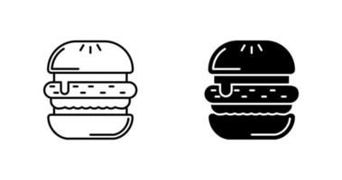 icono de vector de hamburguesa