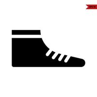 icono de glifo de zapatos vector