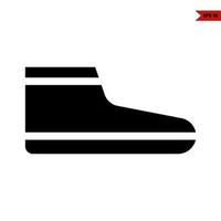 icono de glifo de zapatos vector