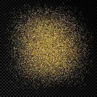 Golden glittering backdrop on a dark background. Background with gold glitter effect and empty space for your text. Vector illustration