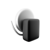 3D education, back to school and school time showing school bell on white background with space for text. 3D rendering school bell, icon png