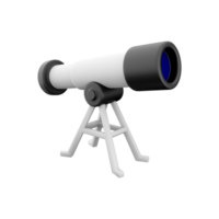 3d renderen ruimte telescoop school- onderwijs icoon 3d renderen ruimte telescoop icoon. png