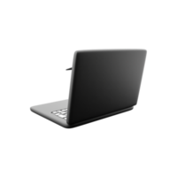 Laptop and Graduation Hat 3D Illustration. 3D render laptop, graduate hat Icon on white background. png