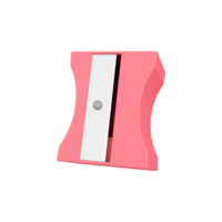 3D rendering of a pink pencil sharpener. 3D rendering pink sharpener illustration. 3D rendering pink sharpener icon png