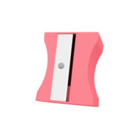 3d tolkning av en rosa penna pennvässare. 3d tolkning rosa pennvässare illustration. 3d tolkning rosa pennvässare ikon png