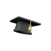 3D rendering of a university graduation cap. 3d illustration icon isolated. 3D rendering release cap icon png