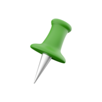 3D rendering illustration of push pin. 3d rendering push pin icon png